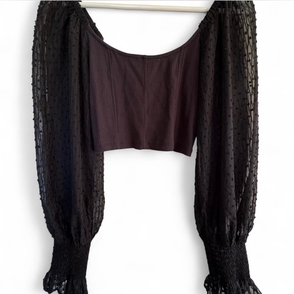 Urban Outfitters Tops - Urban Outfitters Cynthia clip dot top black medium